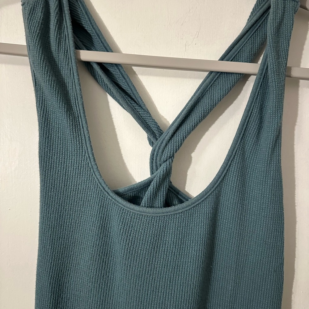 Teal Twist-Back Tank Top Love From YaYa - Picture 5 of 9